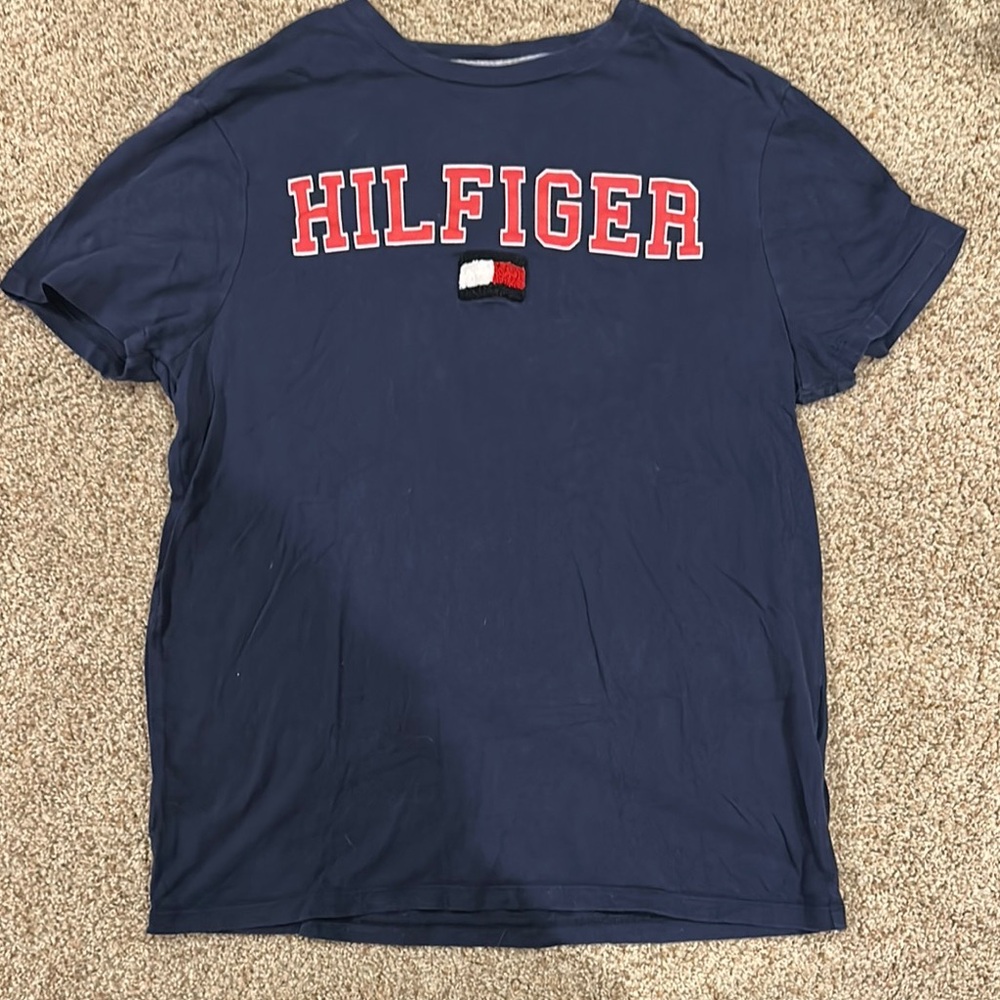 Tommy Hilfiger Blue Tee with Red Accents